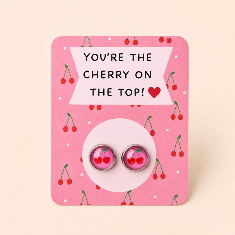 Bērnu auskari "You're the cherry on top!"