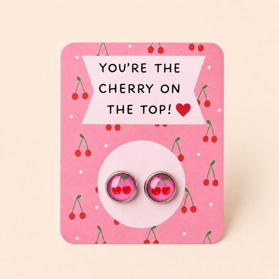 Bērnu auskari "You're the cherry on top!"