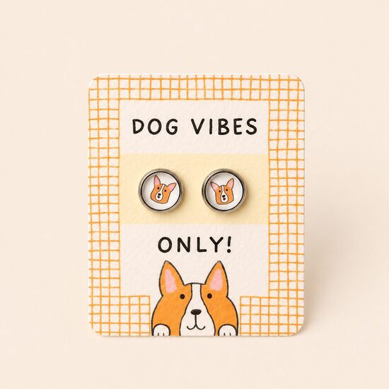 Bērnu auskari "Dog vibes only!" – Mazais Korgijs