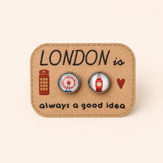 Londonas stila auskari "London is always a good idea!"